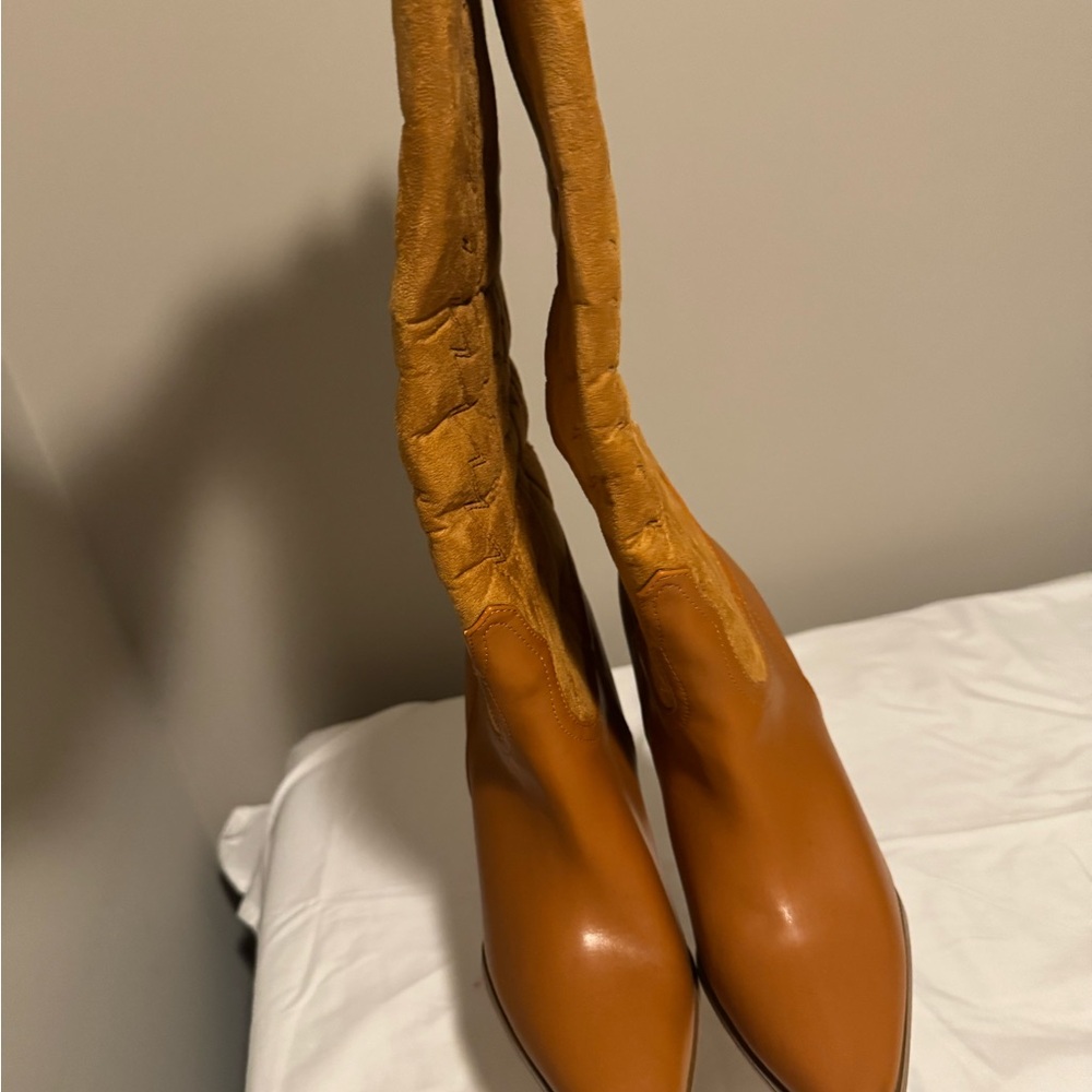 Orange Cowboy Boots (Size 8.5)
